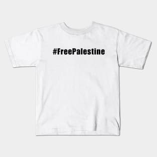 Hashtag Palestine on Dark Kids T-Shirt